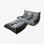 Togo Lounge Set 2-pc. Velvet Silver-Grey 0