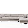 Modernes Sofa Récamiere Rechts Beige 4