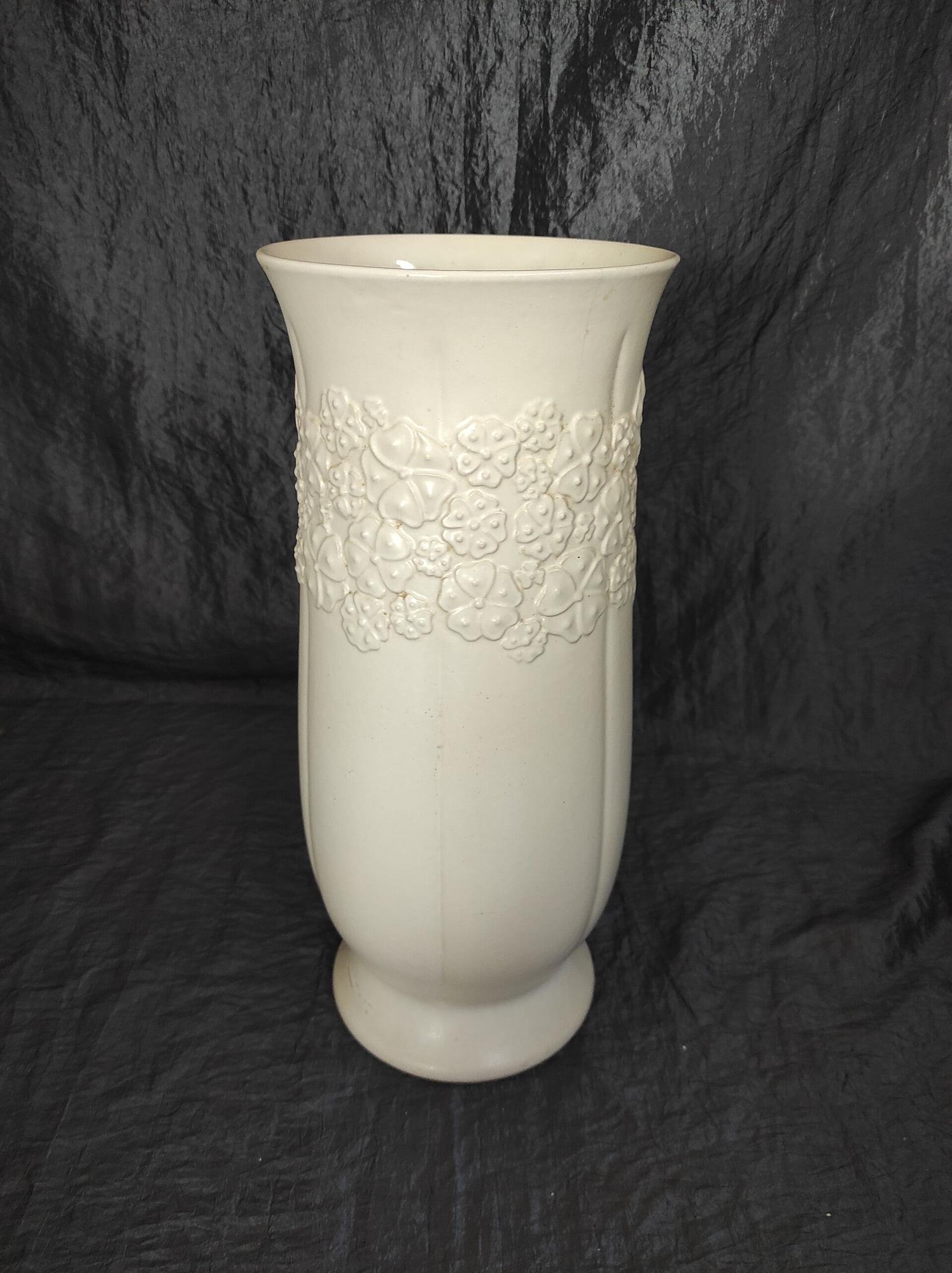 Vintage Vase Keramik Weiß 2