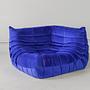 Togo corner sofa velvet cobalt blue 0