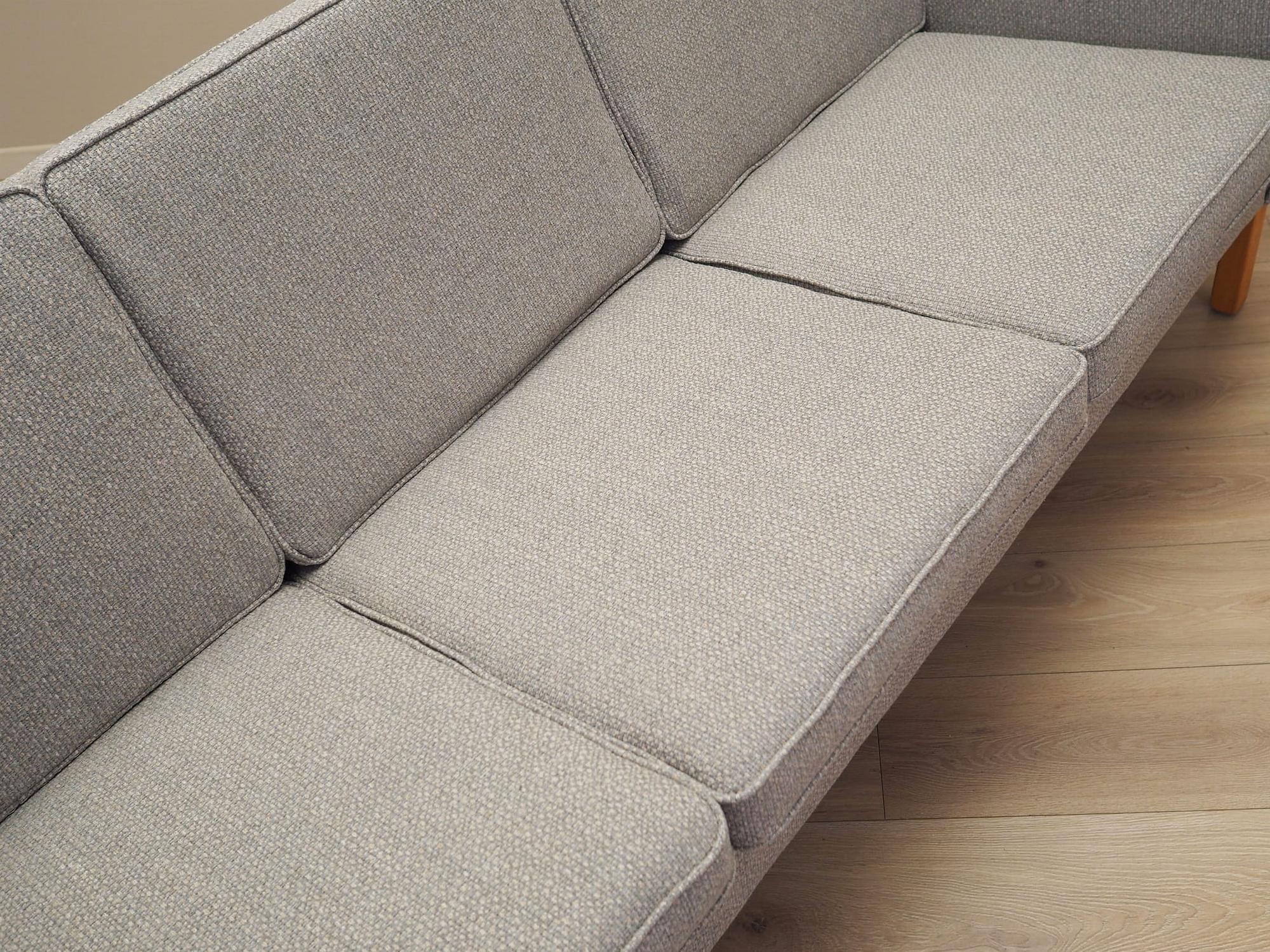 Vintage Sofa 3-seater Beech wood Textile Grey 1970s 13