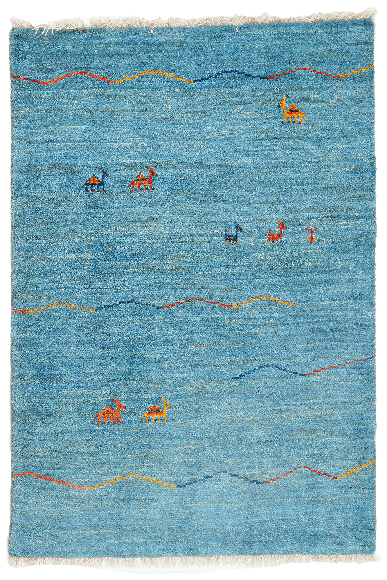 Gabbeh Sonnat Teppich Blau 0