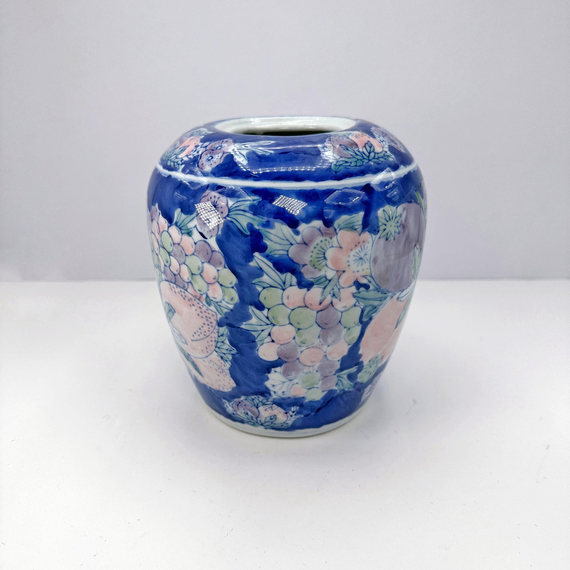 Vintage Vase Keramik Handbemalt 1990er Jahre 0