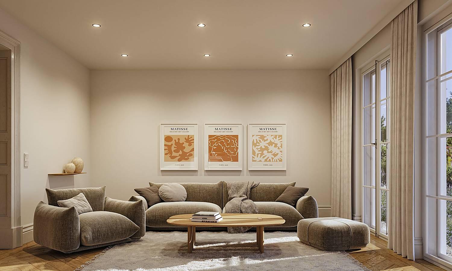 3x Cole Coin Recessed light set Aluminium Black 2