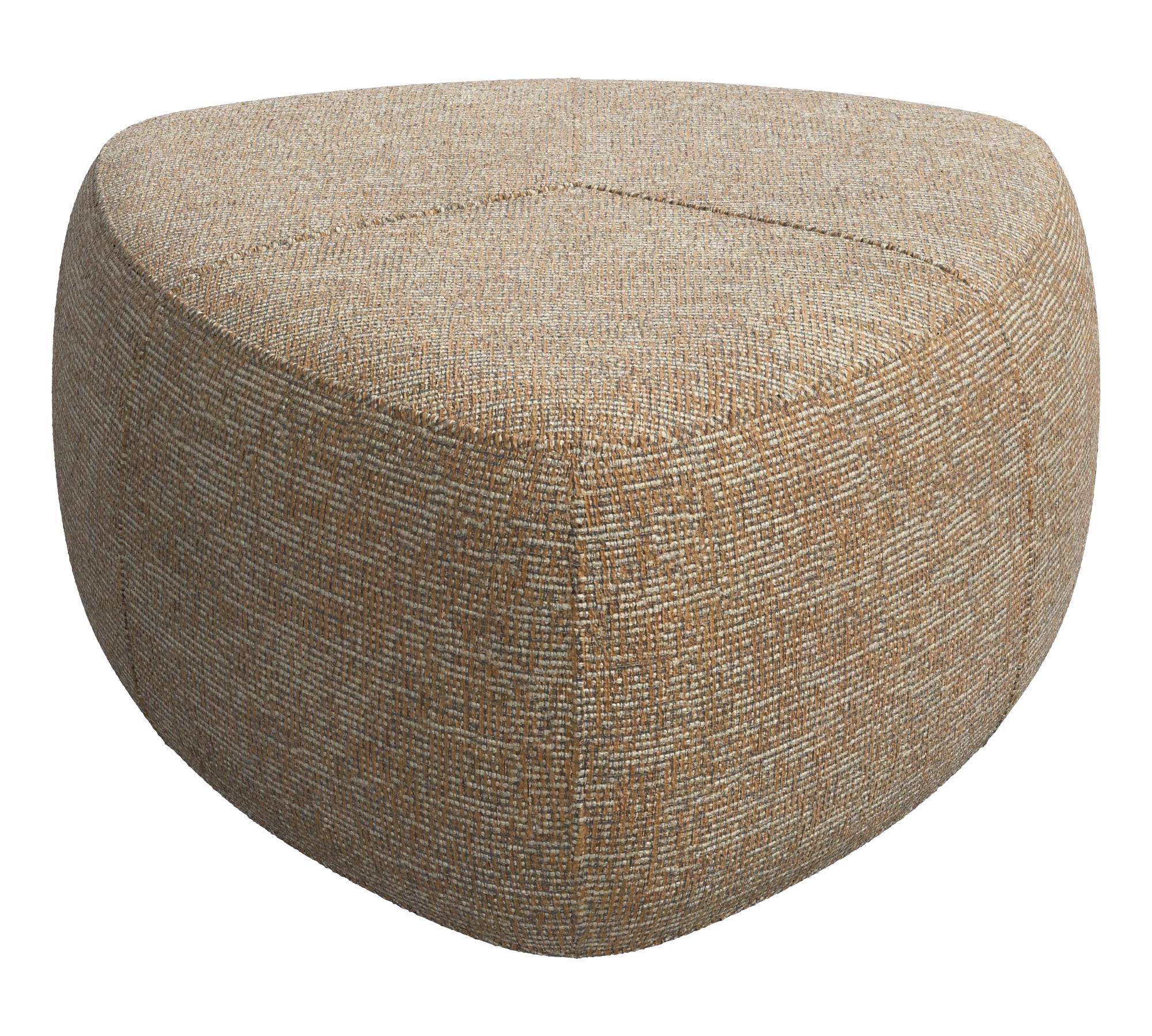 Bermuda Hocker Groß Wellington-Stoff Steinfarben 1