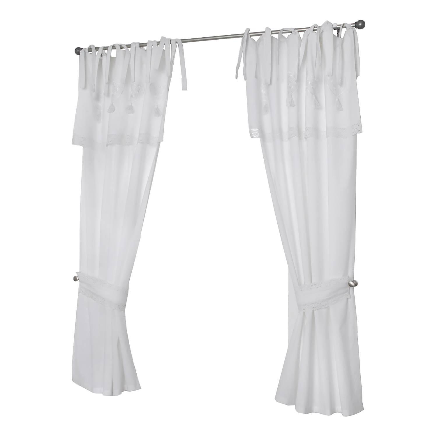 Fertiggardine Camille Baumwolle Weiß 1