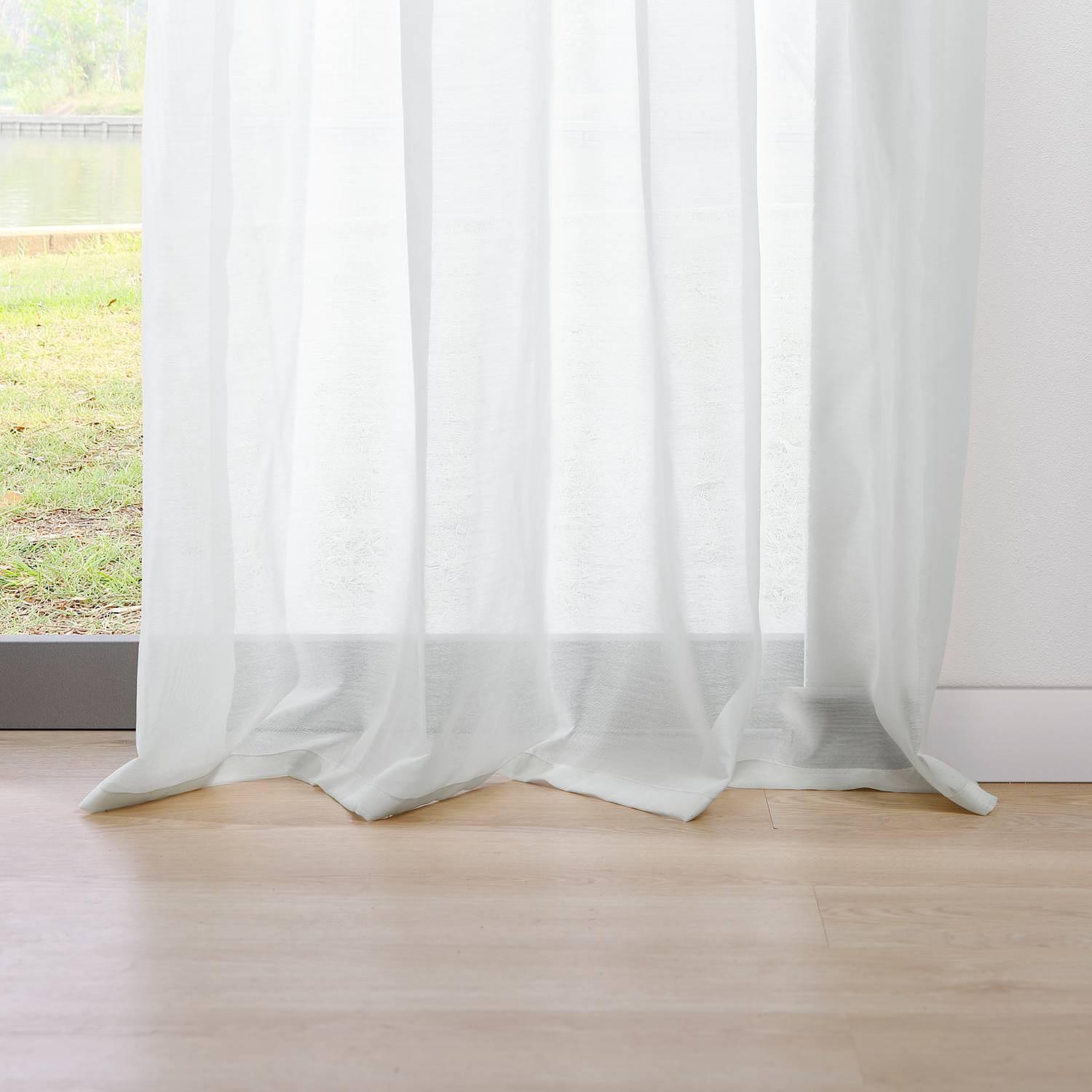Ösenschal Pure Polyester Weiß 135 x 245 cm 4