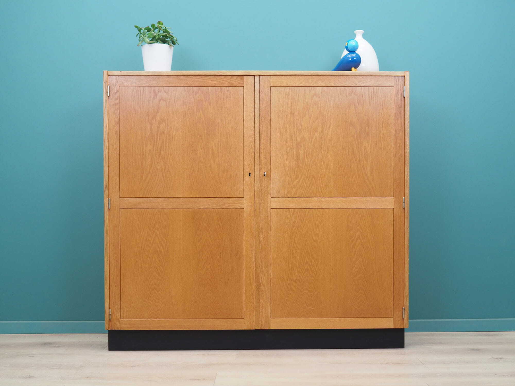 Vintage cabinet Oak wood Brown 1960s 1