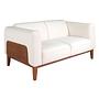 White leather 2-seater sofa 6118 0