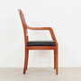 Chair Wood Leather Black 1970s 6