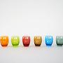 Glass Set Multicolored 1970s 3