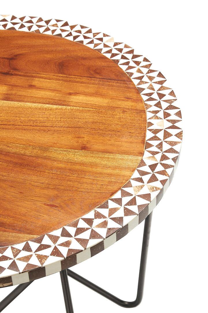 Artisan Round Side Table Acacia Wood Natural 5