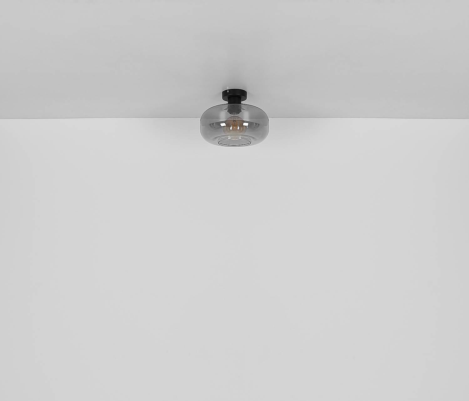 Deckenleuchte Giuseppe Farbglas Eisen Grau 4