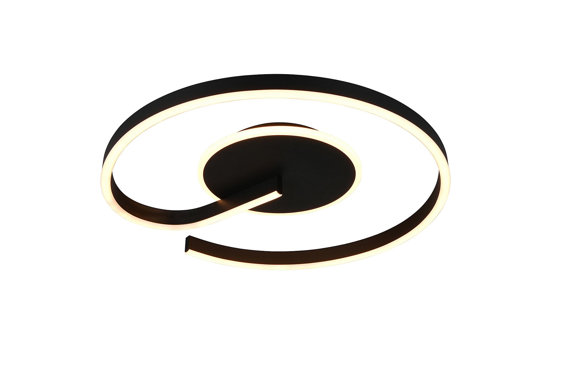 LECalle D-Deckenleuchte 1-Flammig Silikon Eisen Schwarz 2