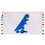 Kinder-Teppich Dinosaurier Blau 90 x 150 cm 0