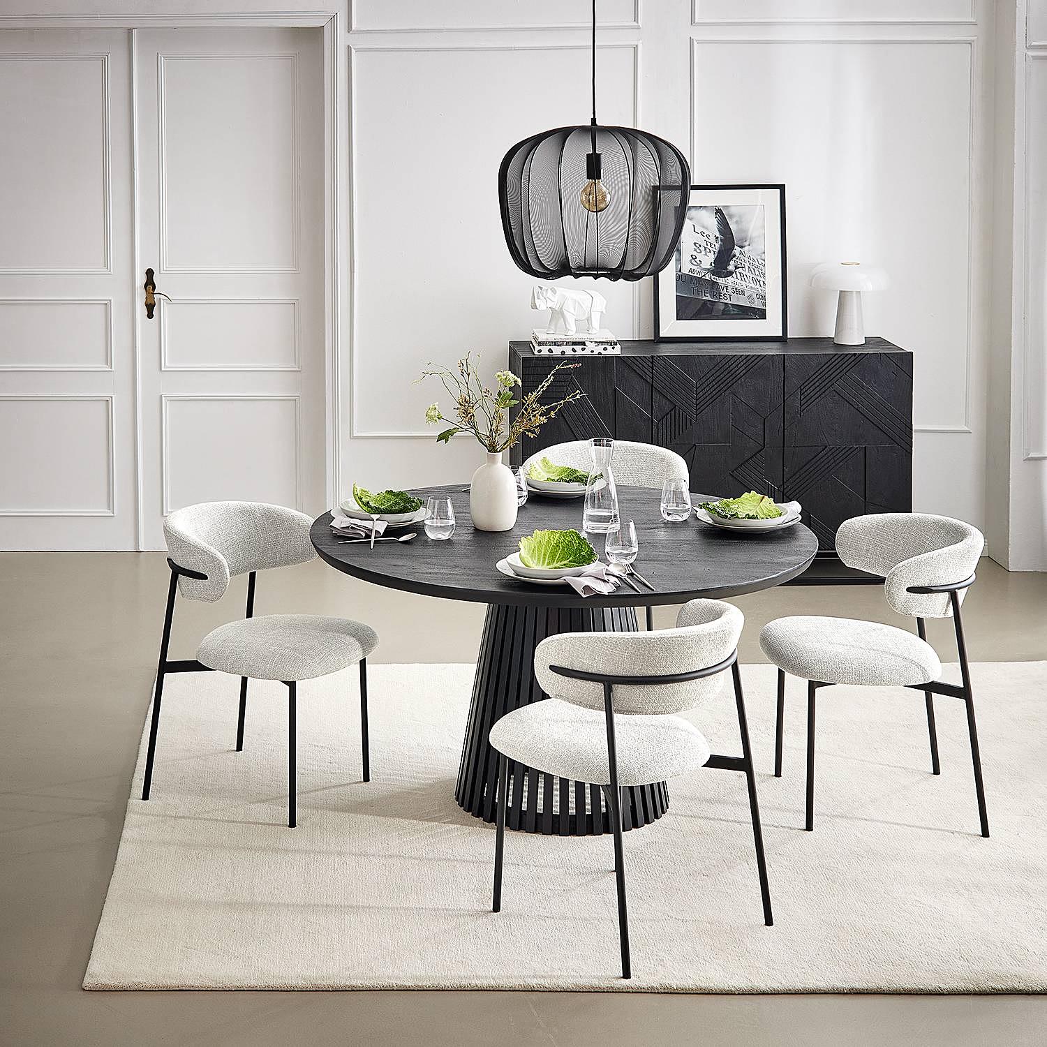 2x Podington Upholstered Chair Light Grey 3