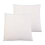 2x Milan Cushion Cover Synthetic Fiber White 50 x 50 cm 0