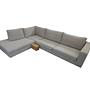 Indivi Sofa Récamiere Links Napoli-Stoff 2250 Silbergrau 2