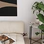 Sofa bed 2-seater cream 2