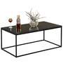 Couchtisch Marmor Dekor Metalll Schwarz 4