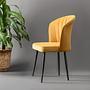 2x Rubi Dining Chair Yellow Black 2