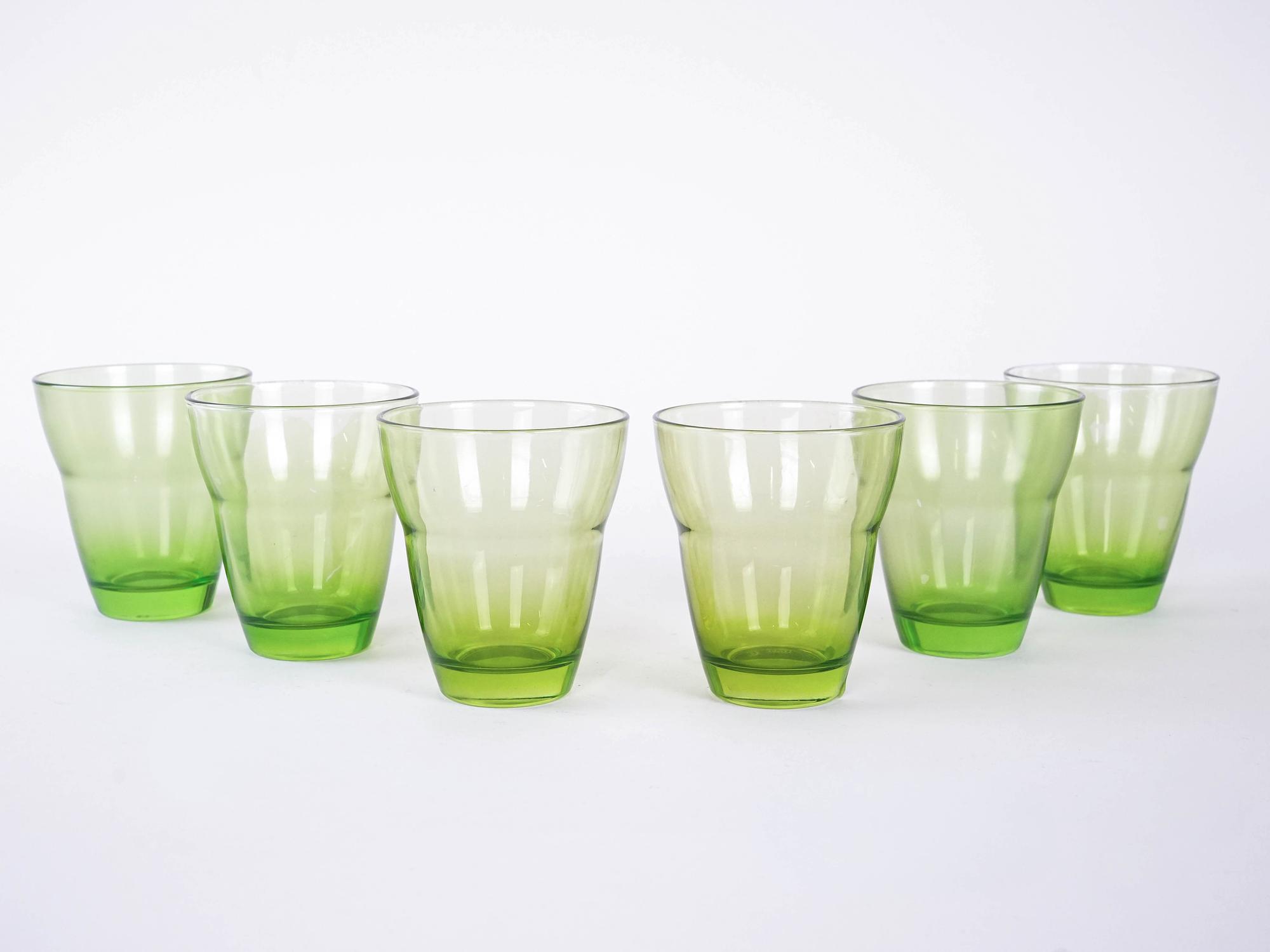 Glassware Set Green 1980s 2