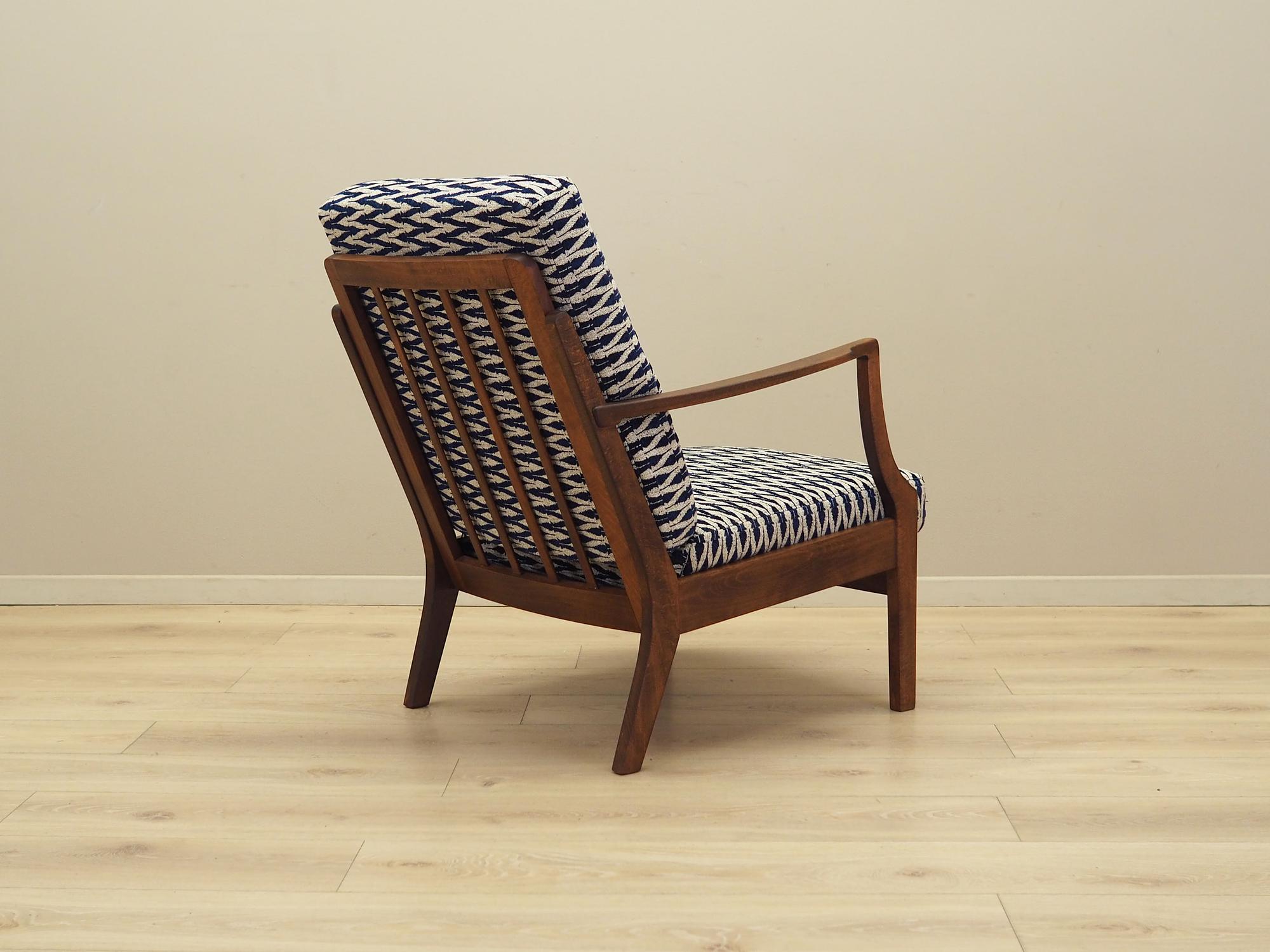 Armlehnstuhl Textil Holz 1970er Jahre 6