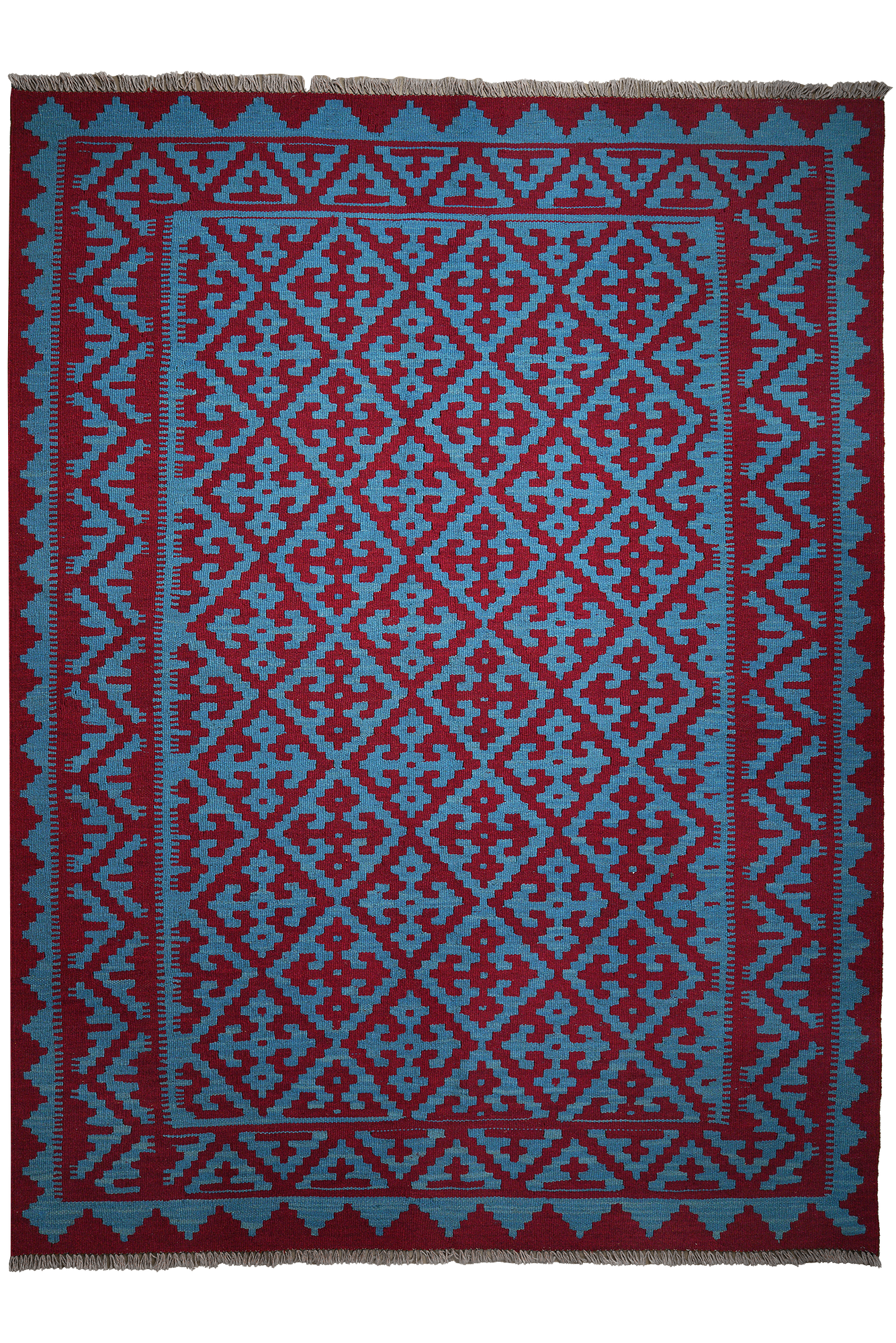 Kilim Gashgai Teppich Blau 4