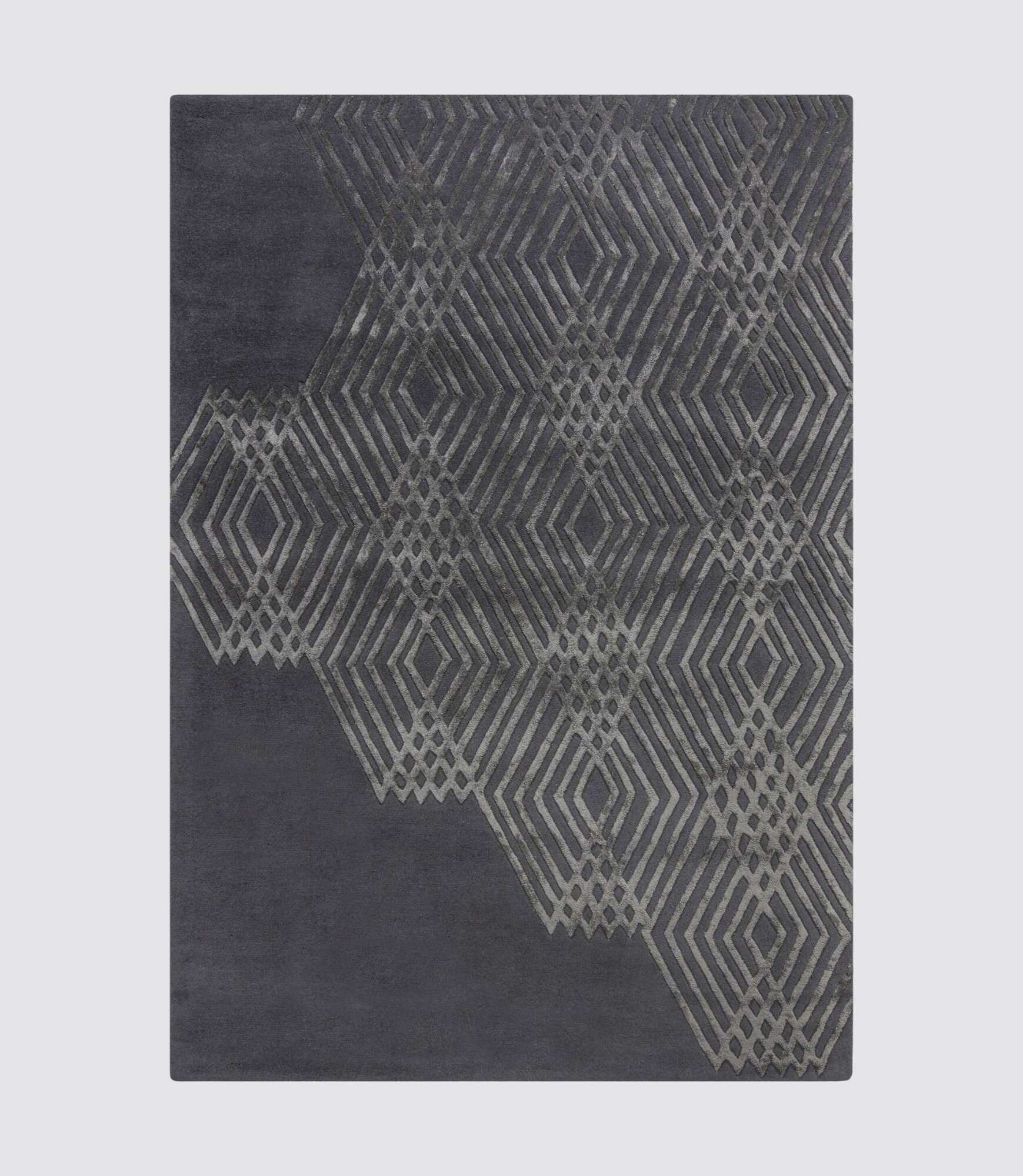 Wollmischteppich Architect Diamonds Grau 120x170 0