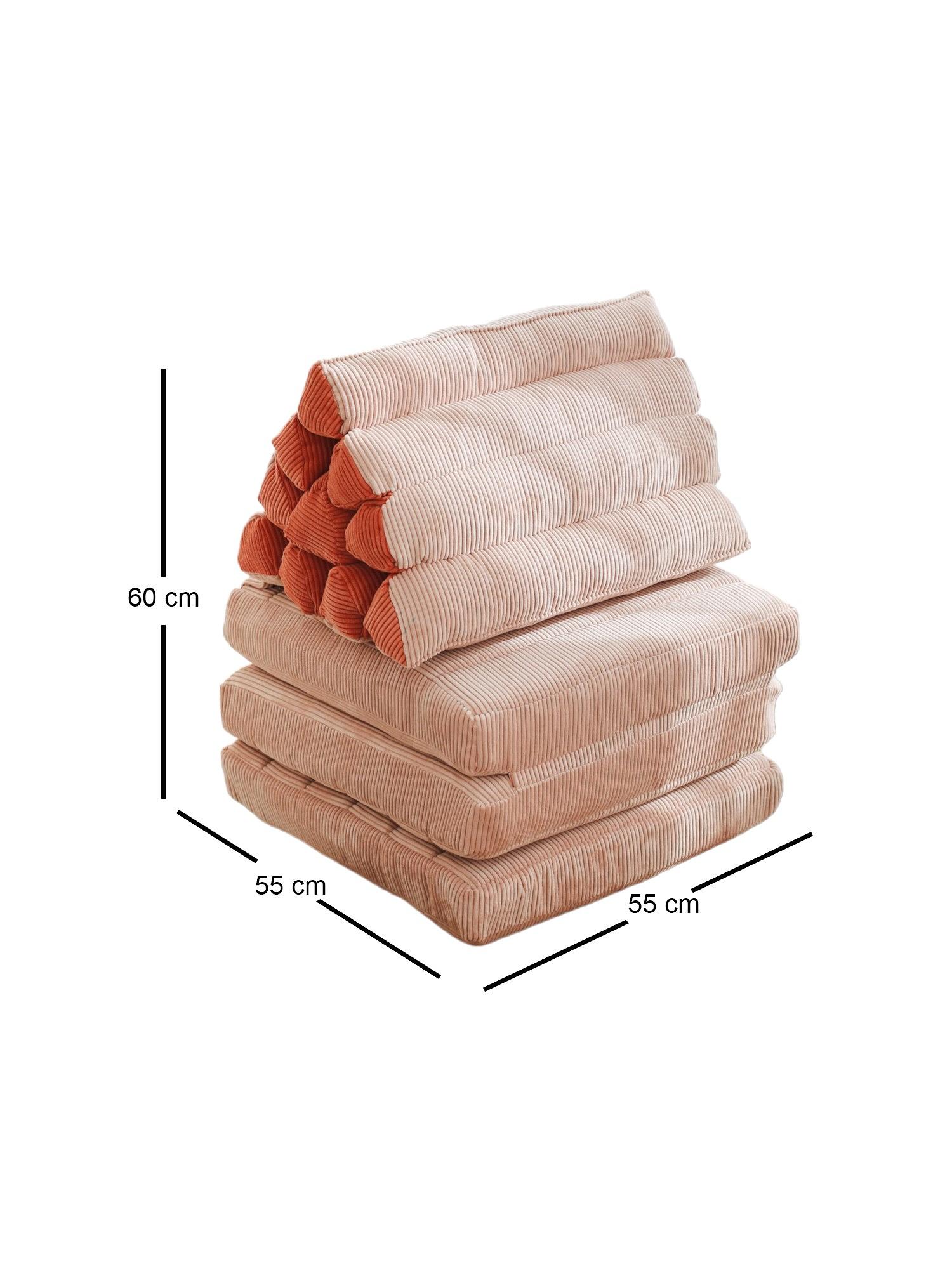 Keyf Foldable Pillow Velvet Pink 6