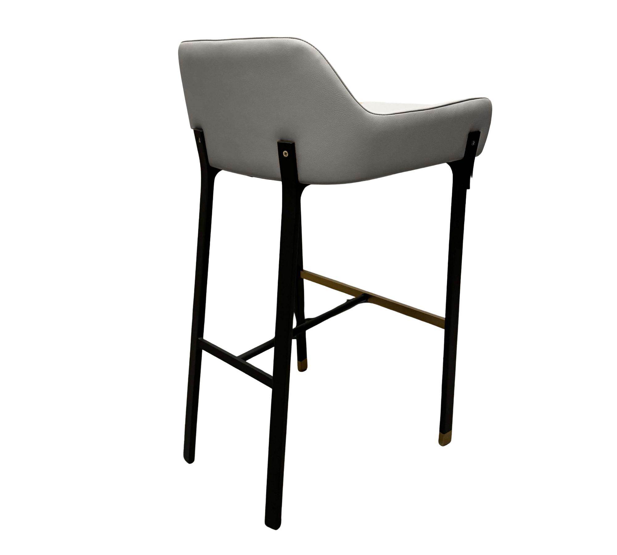 Blink SH750 Barstuhl Leder Grau 1