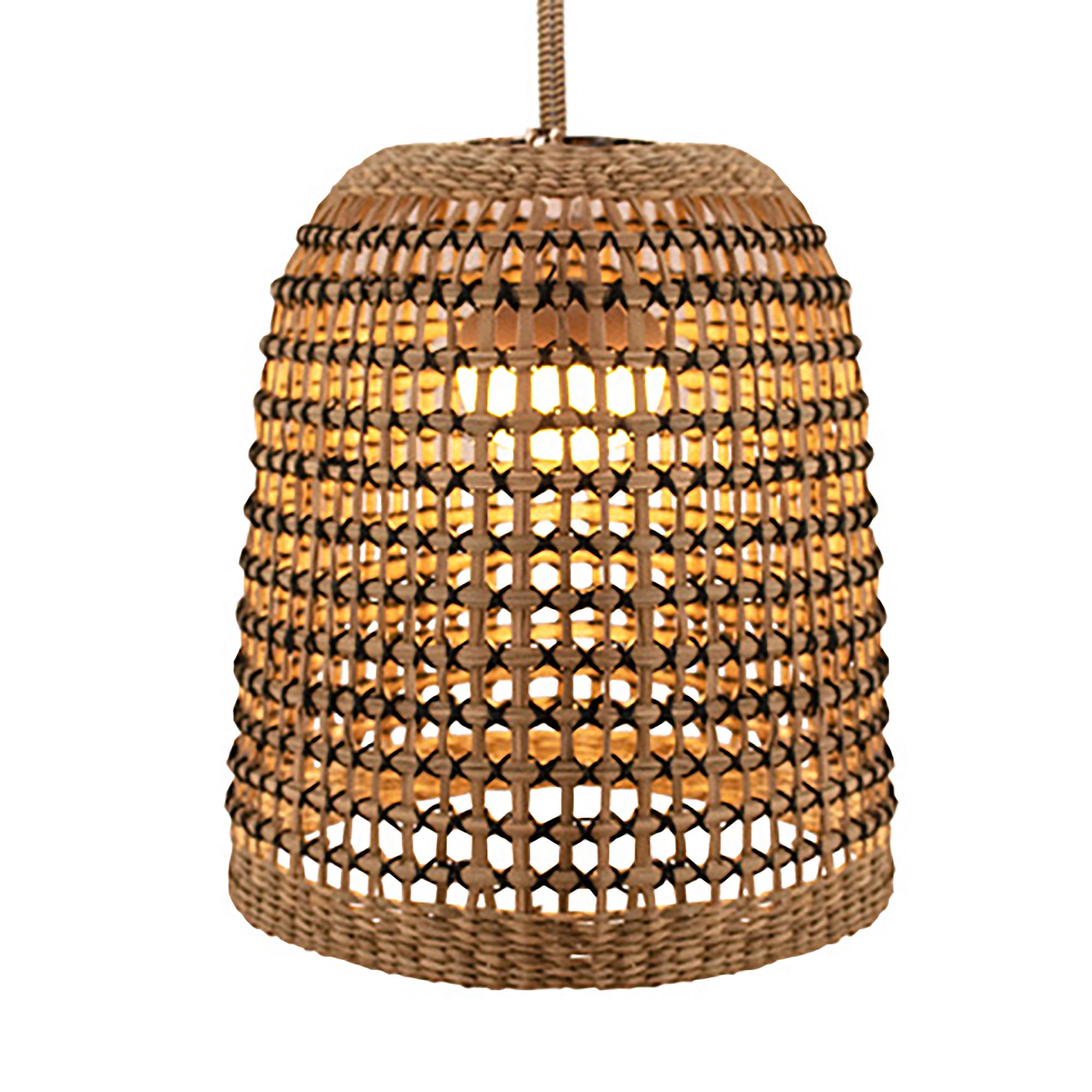 Außenpendelleuchte Positano Rattan 3