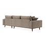 Corner Sofa Harper 3-Seater Right Light Brown 7