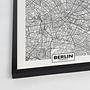 Berlin map art print with frame Multicolored 2