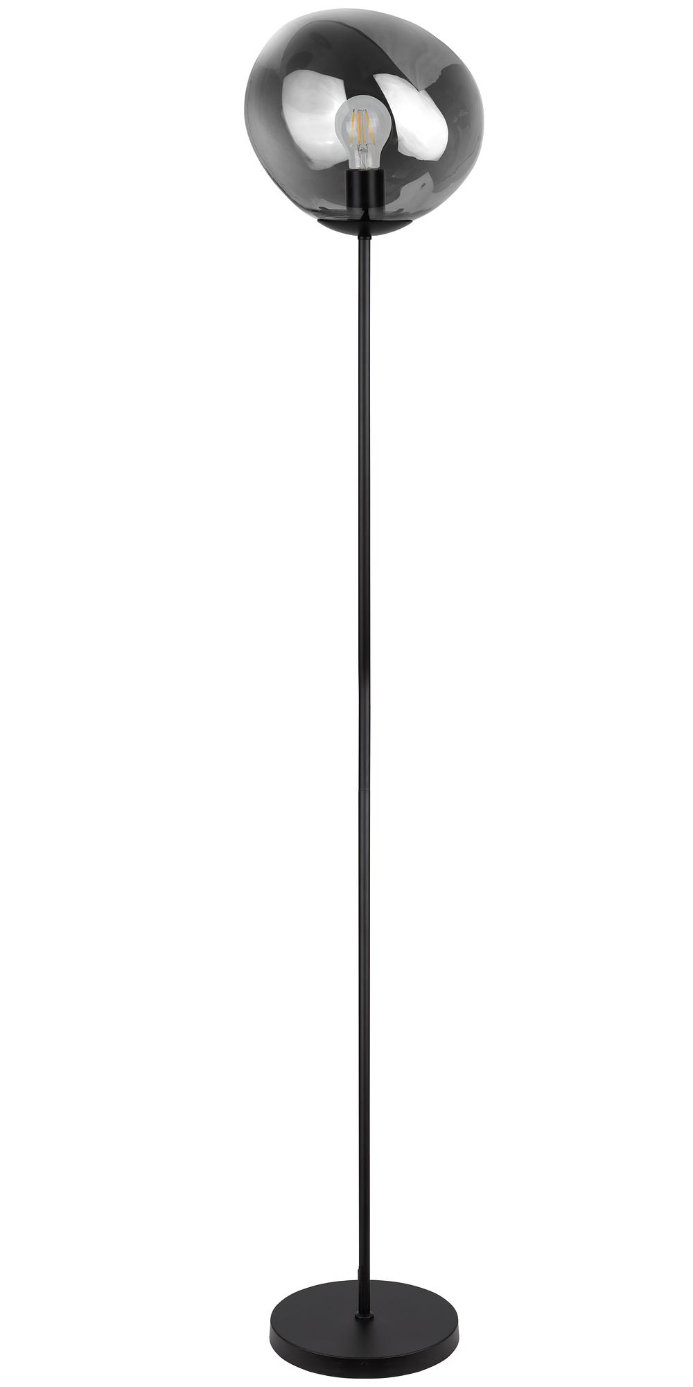 Lampada da terra vetro fumé grigio 1