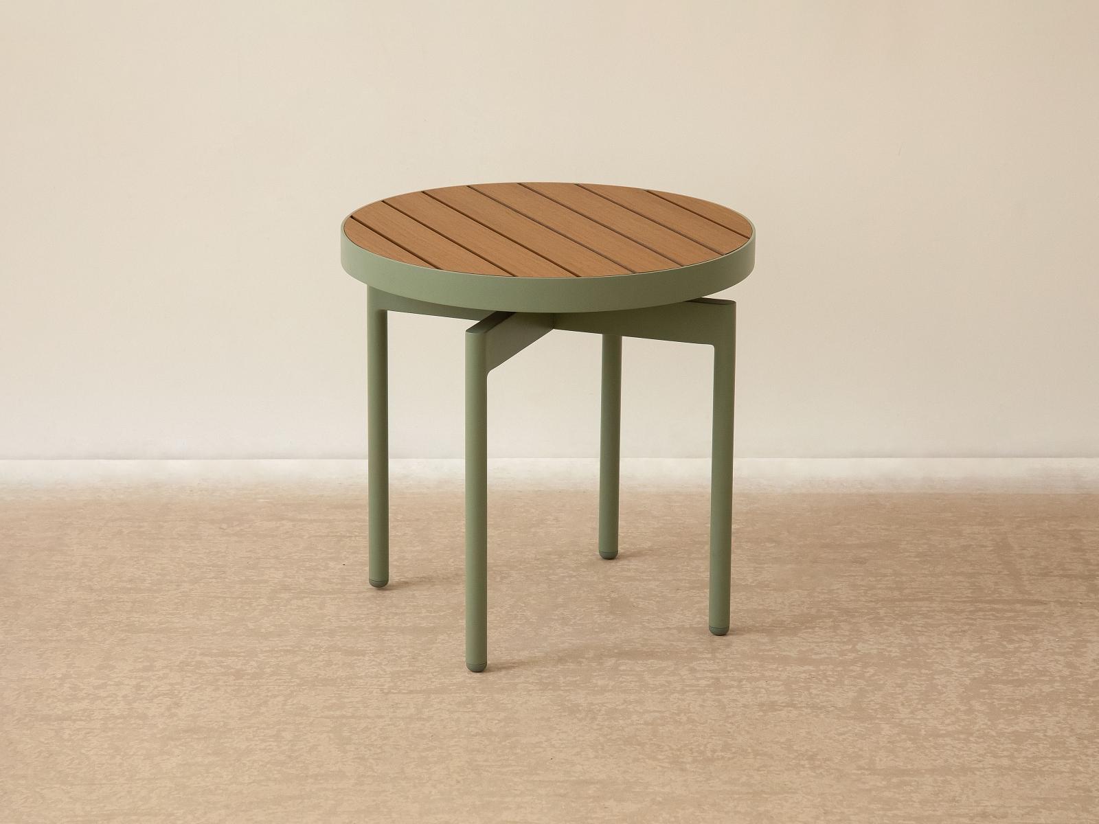 Pada Gartentisch Kunststoff Braun 48x48 cm 0