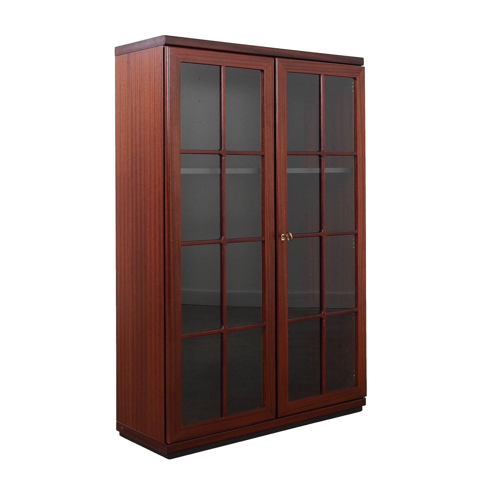 Mahogany display cabinet 1970s 0