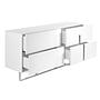 Sideboard Acciaio cromato Bianco 3