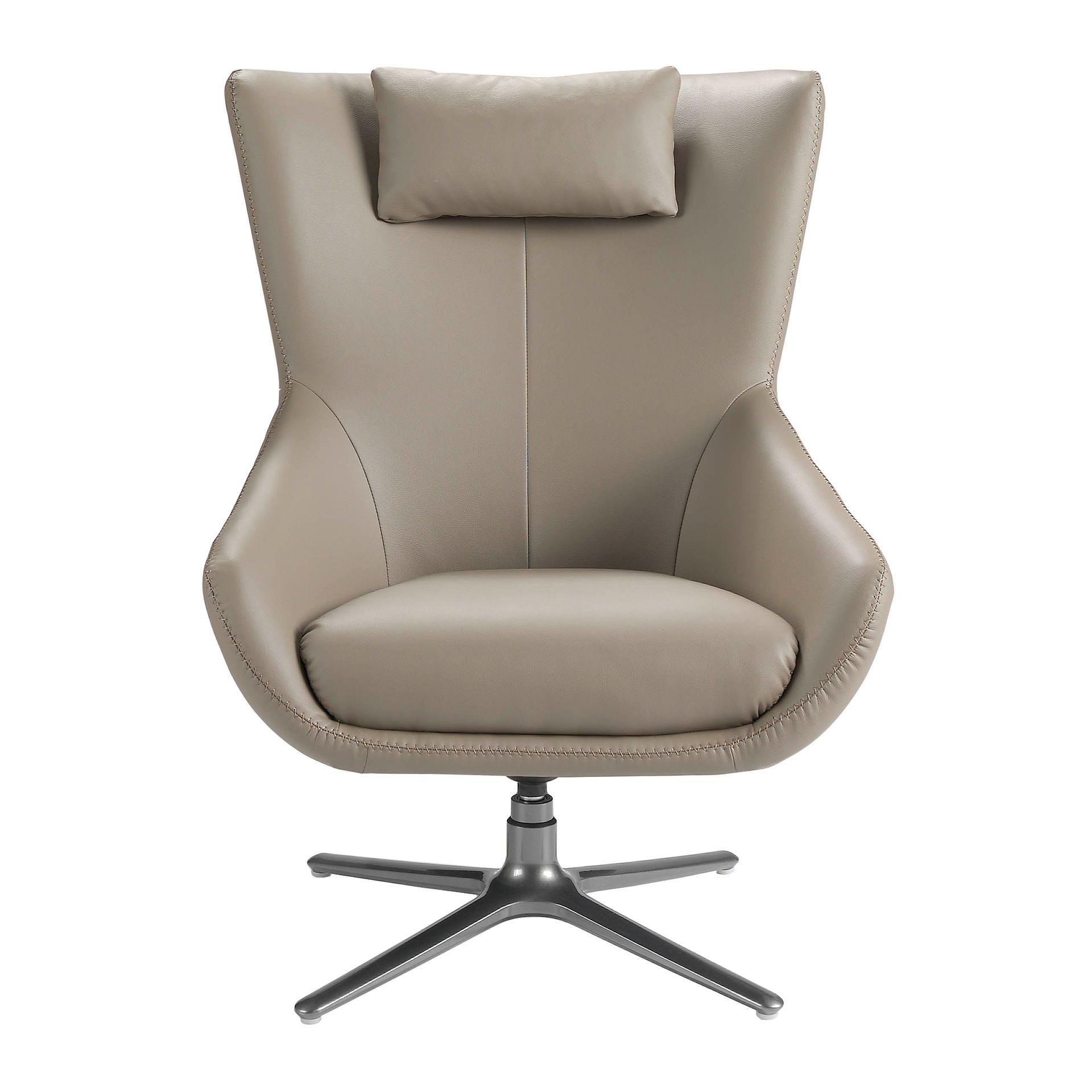 5044 Swivel armchair Artificial leather Gray 4