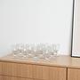 Champagne glass set with bubbles transparent 1970s 1