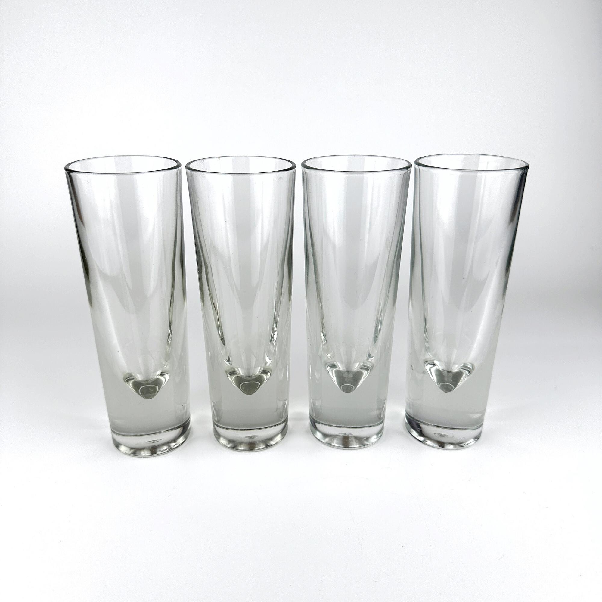 4x Vintage Limoncello Trinkglas Kristall Italien 1