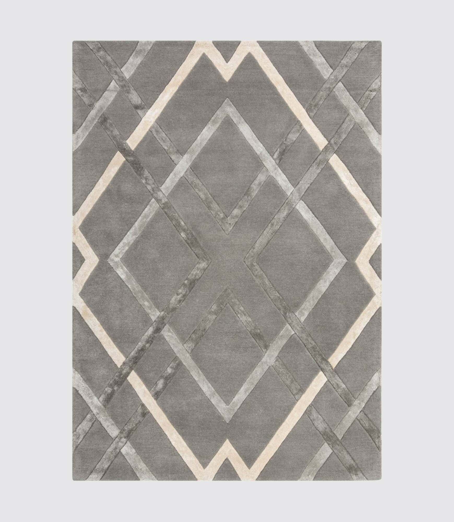 Wollmischteppich Architect Trellis Grau 160x230 1