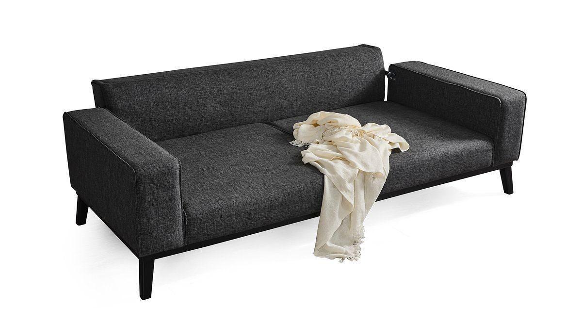 Bali 3-Sitzer Schlafsofa Anthrazit 6