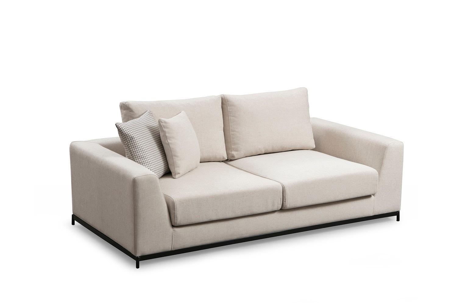 2-seater sofa beige 3