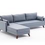 Bella Sofa Récamiere Links Blau 7