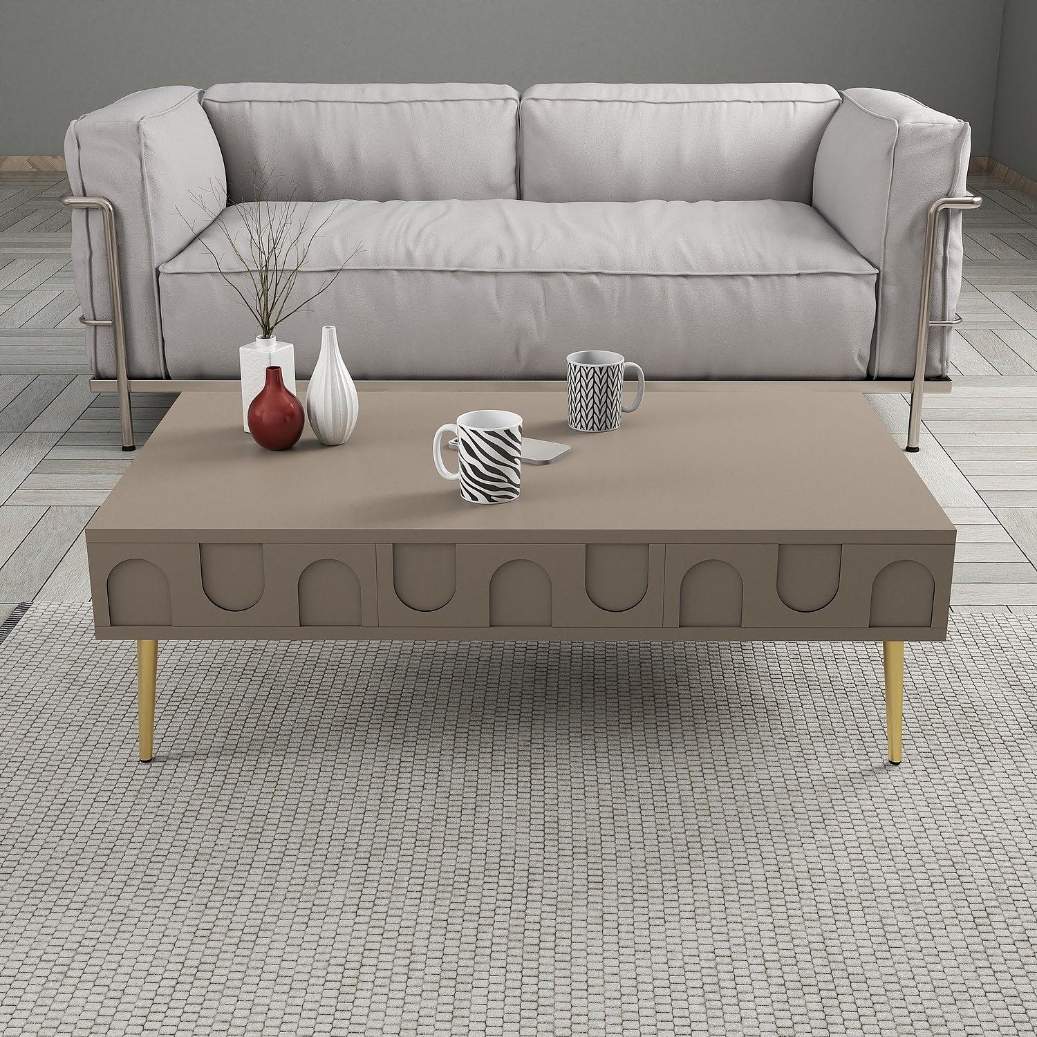 Lyon 33 Couchtisch Holz Atlas Gold 2