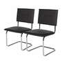 2x Freischwinger Kunstleder Metall Schwarz 0