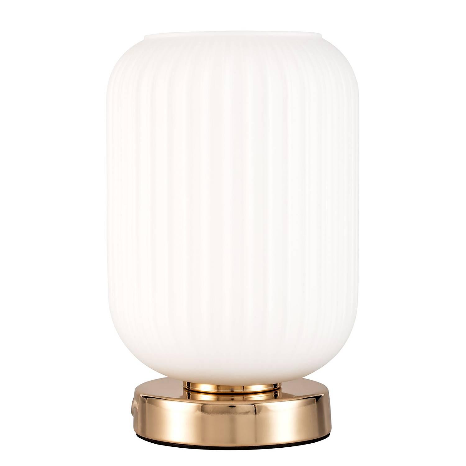 Noble Purity Tischleuchte Opalglas Aluminium 1-flammig 0