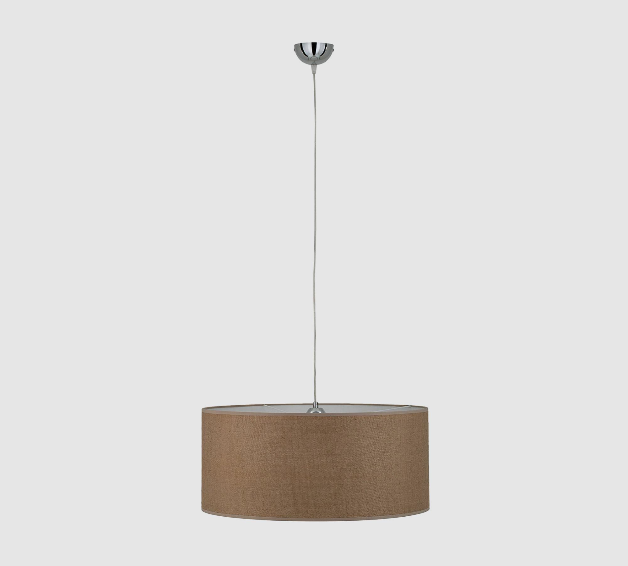 Leinen-Pendelleuchte Beige 1
