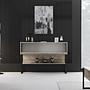 Luxe Sideboard Holz Travertine Schwarz 5